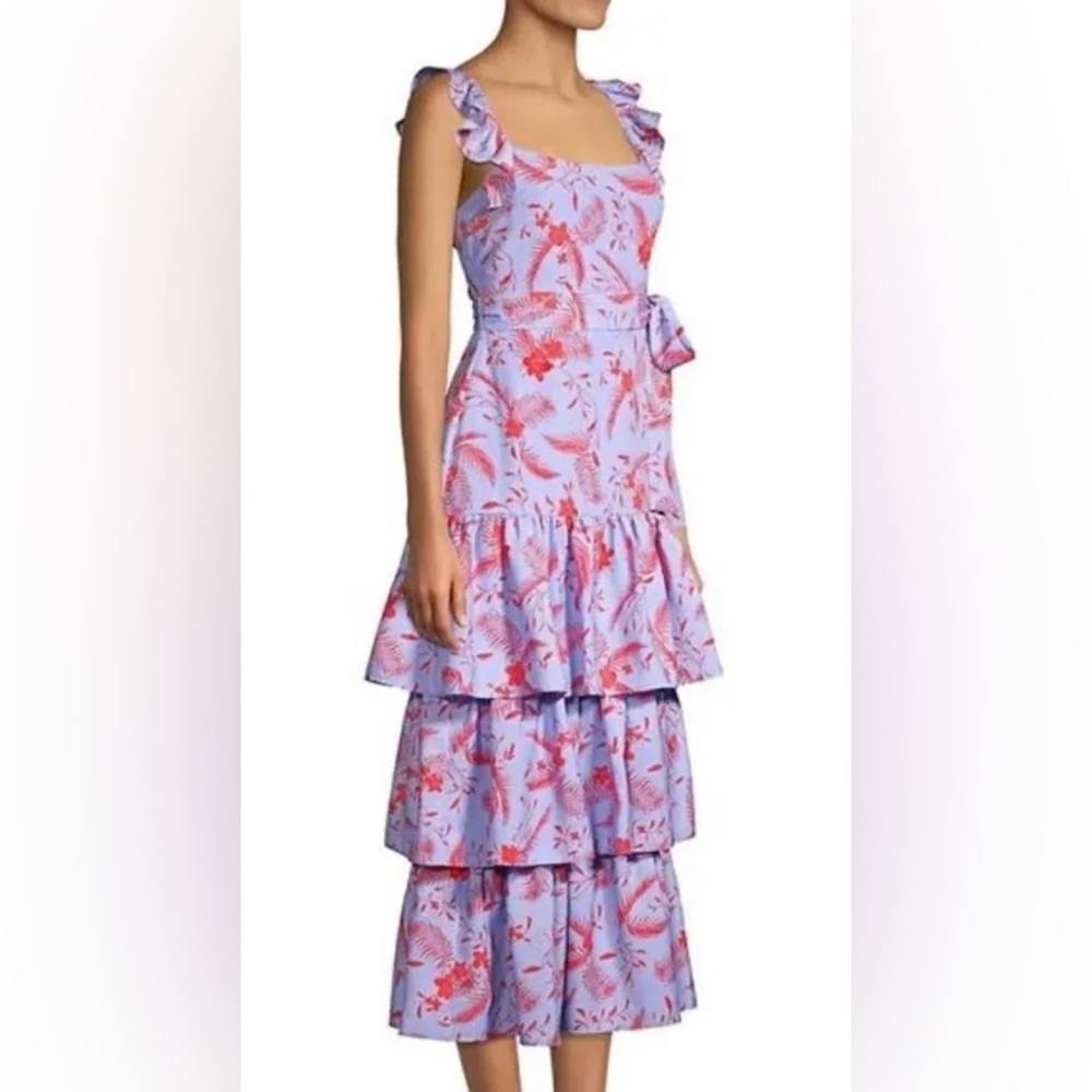 Likely floral dress with ruffle skirt